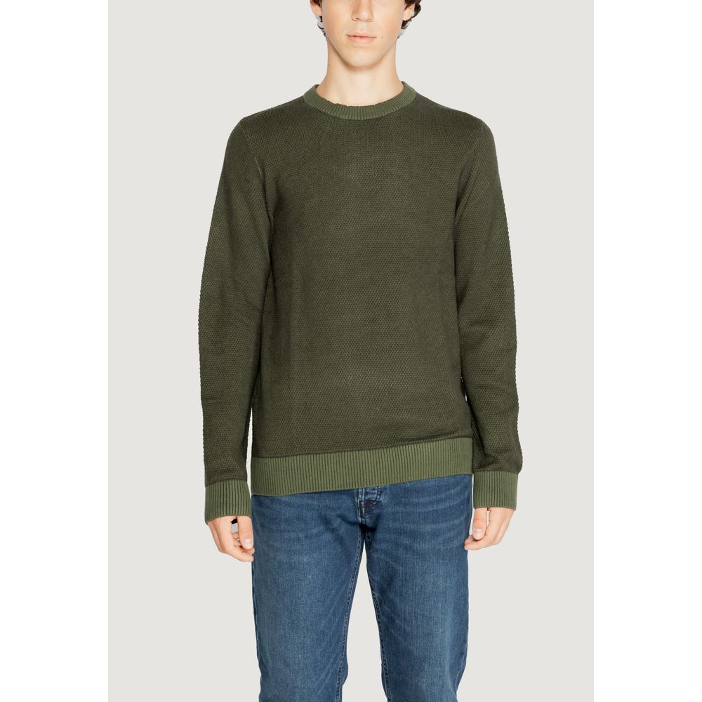 Jack Jones Grüner Baumwollpullover