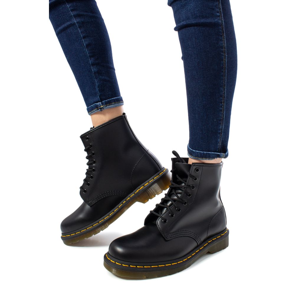 Dr. Martens Schwarzer Lederstiefel