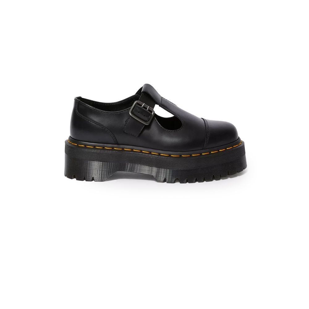 Dr. Martens Flacher Schuh aus schwarzem Leder