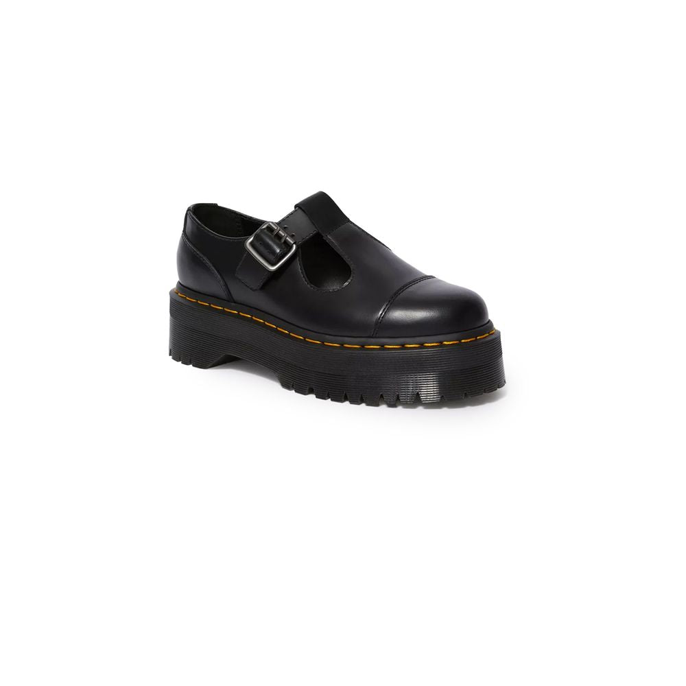 Dr. Martens Flacher Schuh aus schwarzem Leder