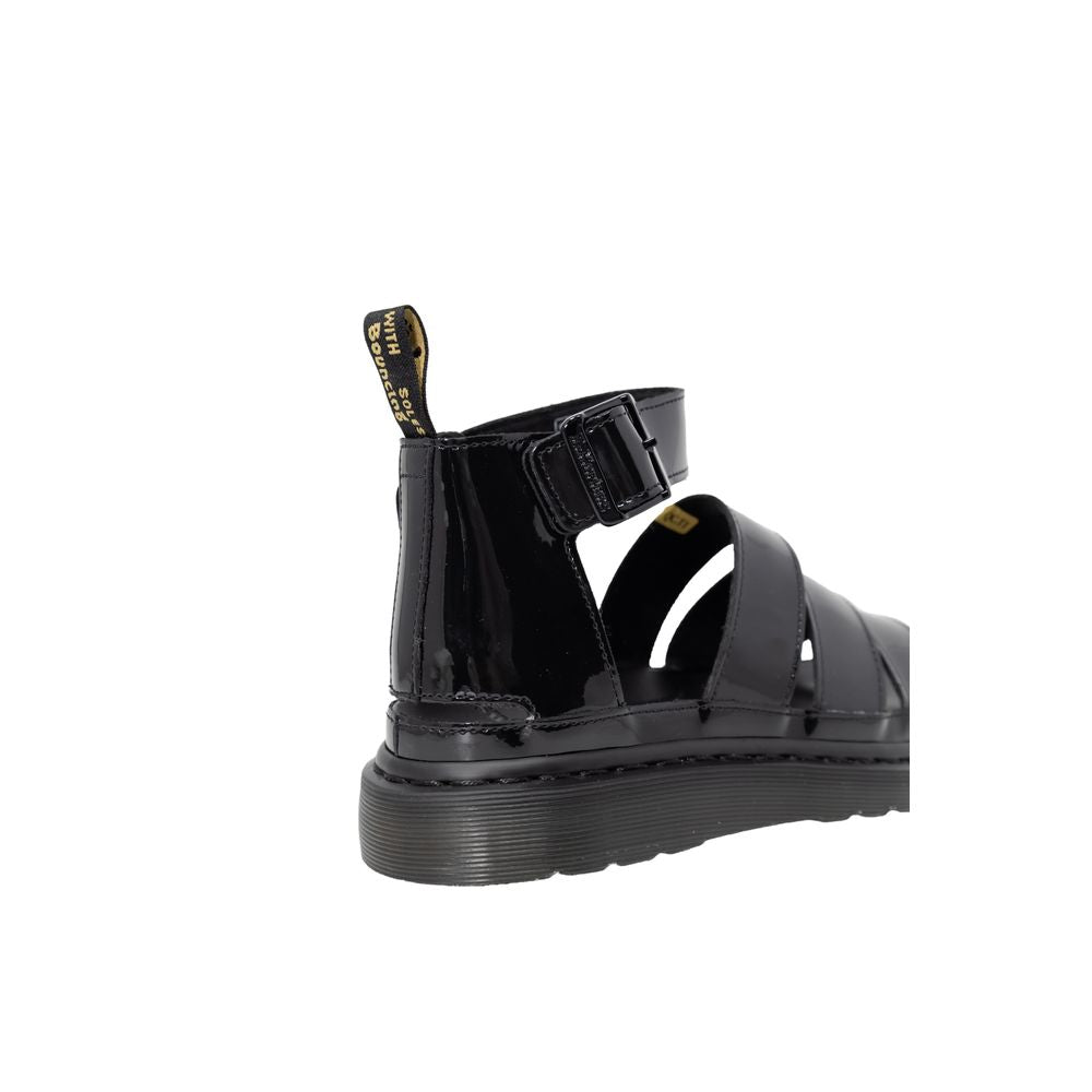 Dr. Martens Schwarze Leder-Sandale