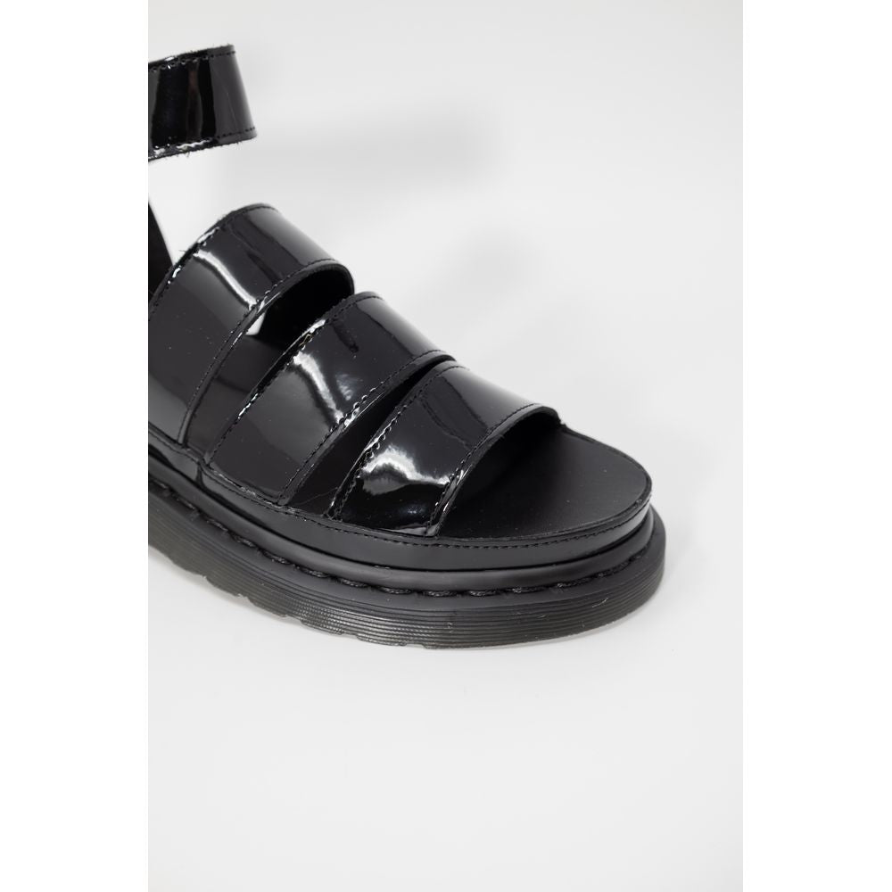 Dr. Martens Schwarze Leder-Sandale