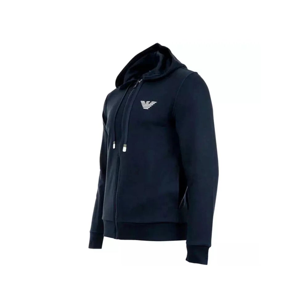 Emporio Armani Underwear Blauer Baumwollpullover