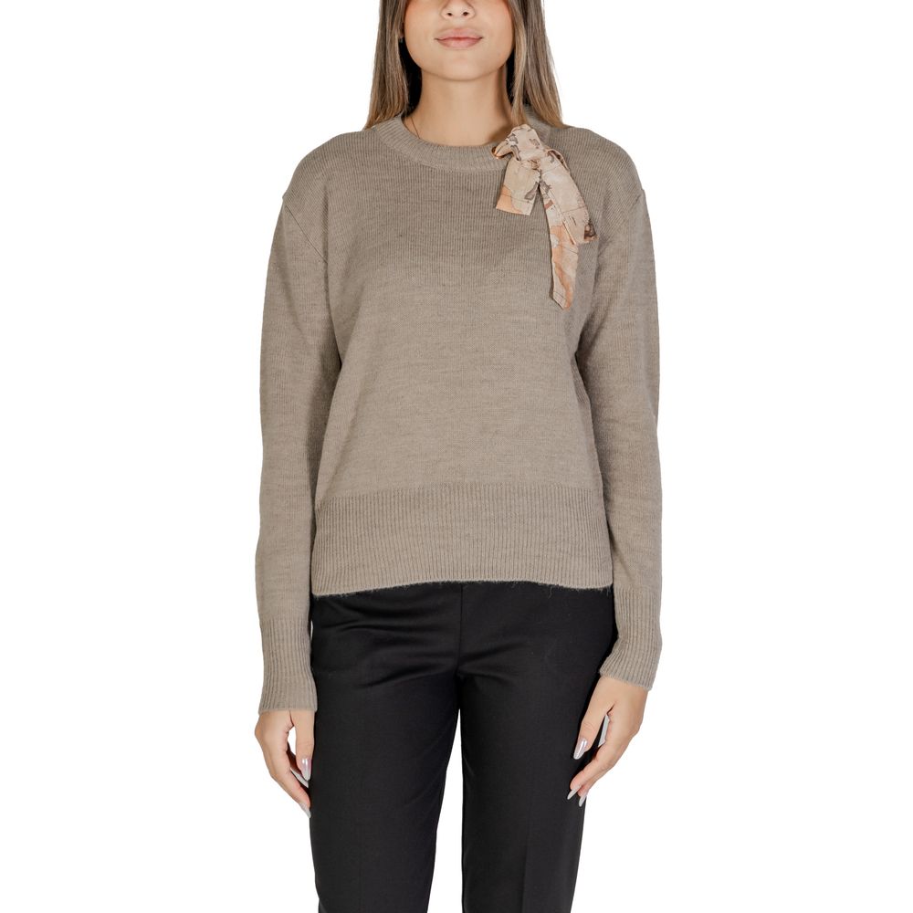 Alviero Martini Prima Classe Beigefarbener Polyester-Pullover