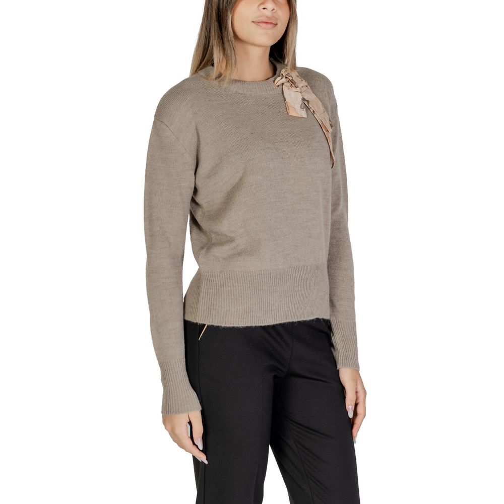 Alviero Martini Prima Classe Beigefarbener Polyester-Pullover