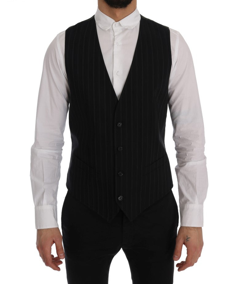 Dolce &amp; Gabbana Elegant Striped Waistcoat