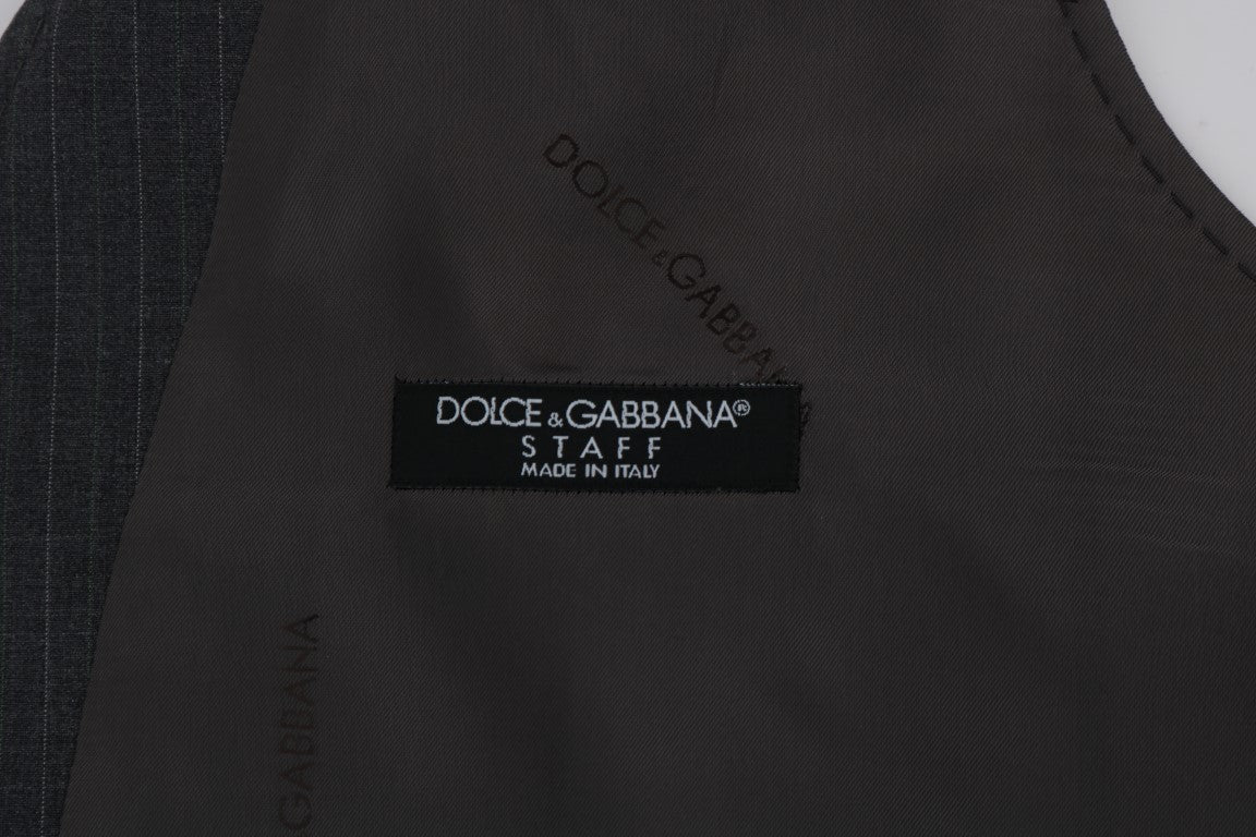 Dolce &amp; Gabbana Elegant striped gray vest