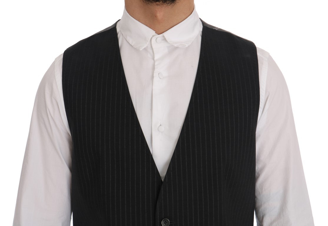 Dolce &amp; Gabbana Elegant striped gray vest