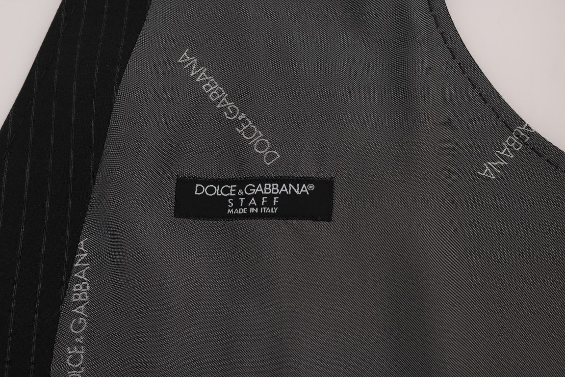 Dolce &amp; Gabbana Elegant striped gray vest