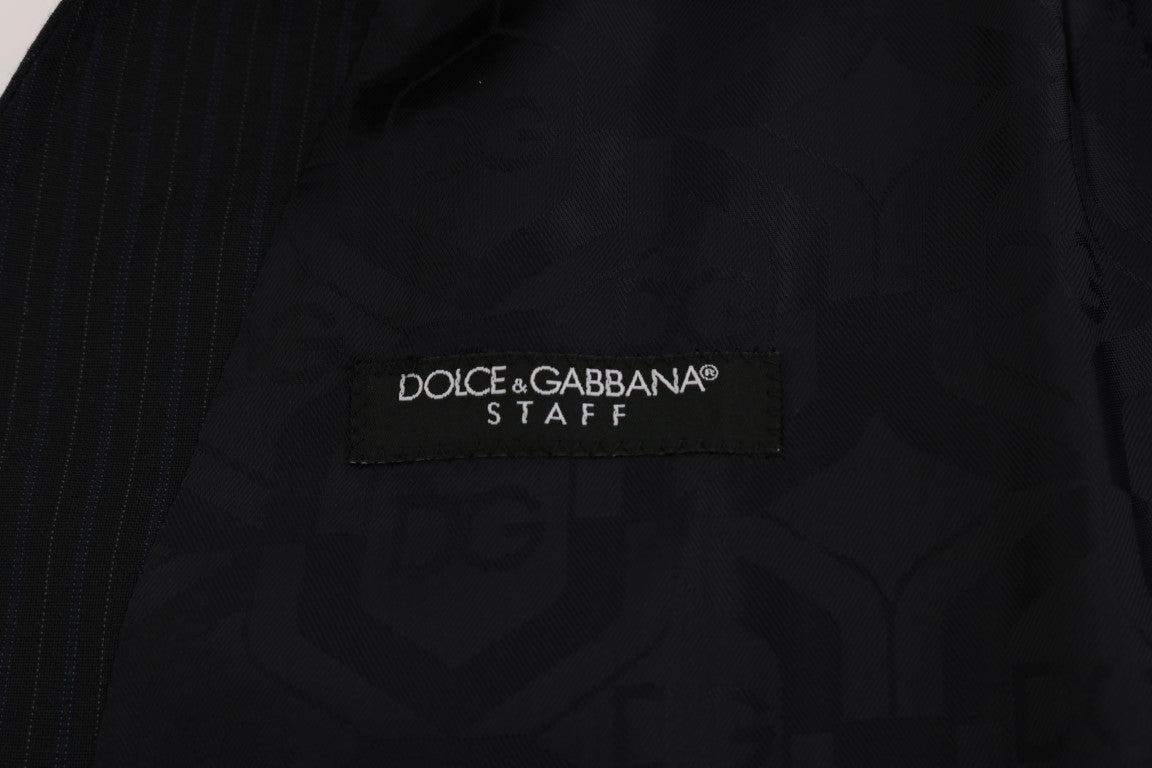 Dolce & Gabbana Glatte gestreifte Weste aus Wollmischung