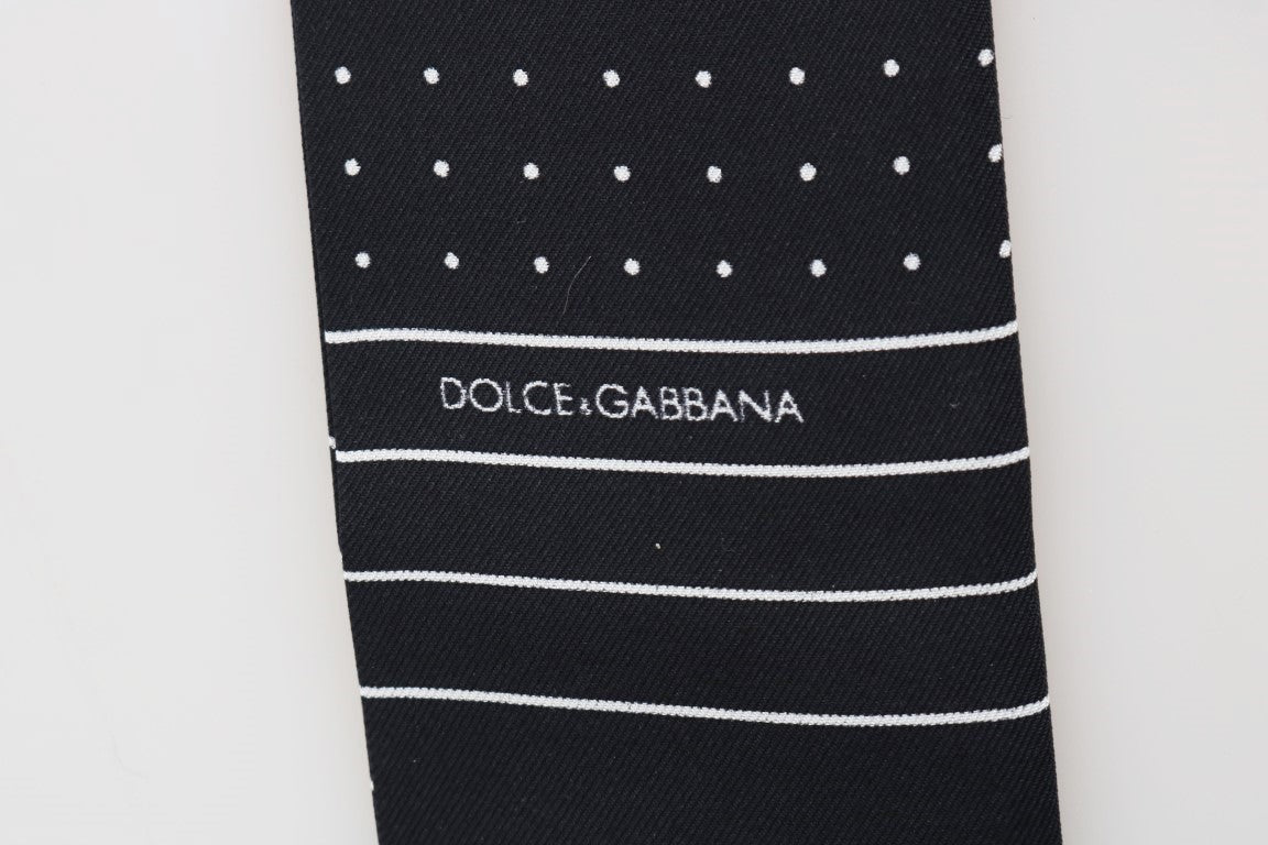 Dolce & Gabbana Elegante Seidenkrawatte Herrenschal Wrap