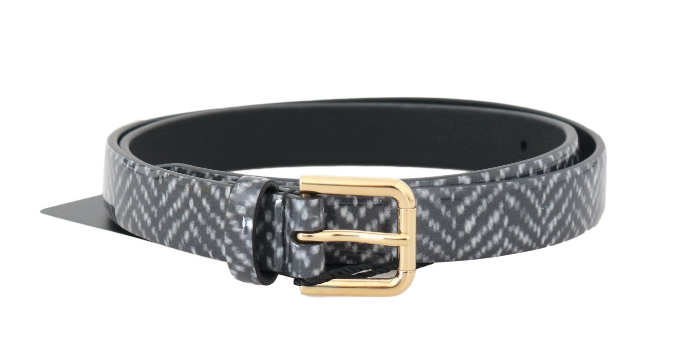 Dolce &amp; Gabbana Elegant Chevron Leather Belt