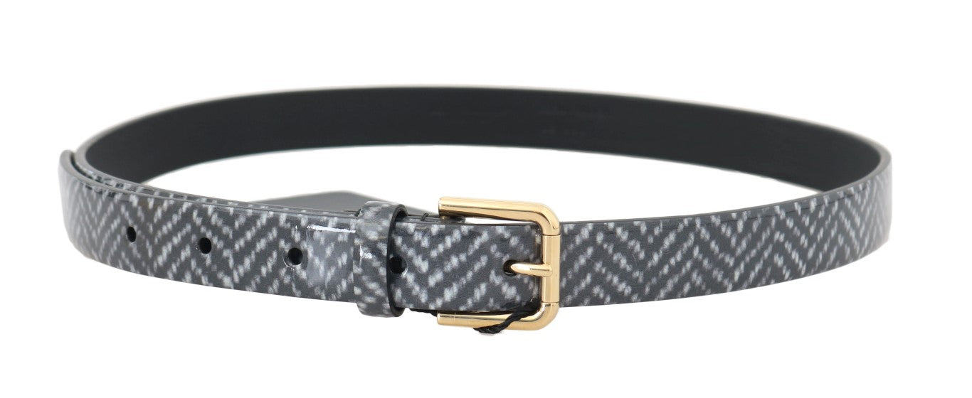 Dolce &amp; Gabbana Elegant Chevron Leather Belt