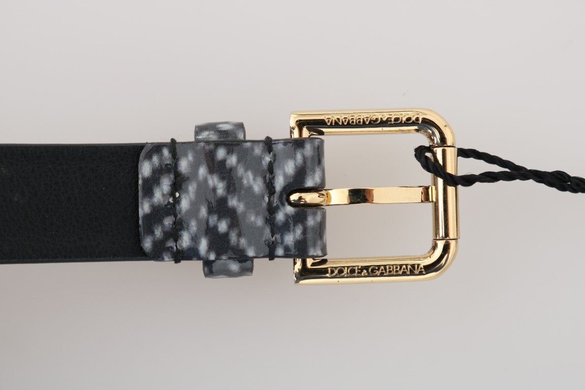 Dolce &amp; Gabbana Elegant Chevron Leather Belt