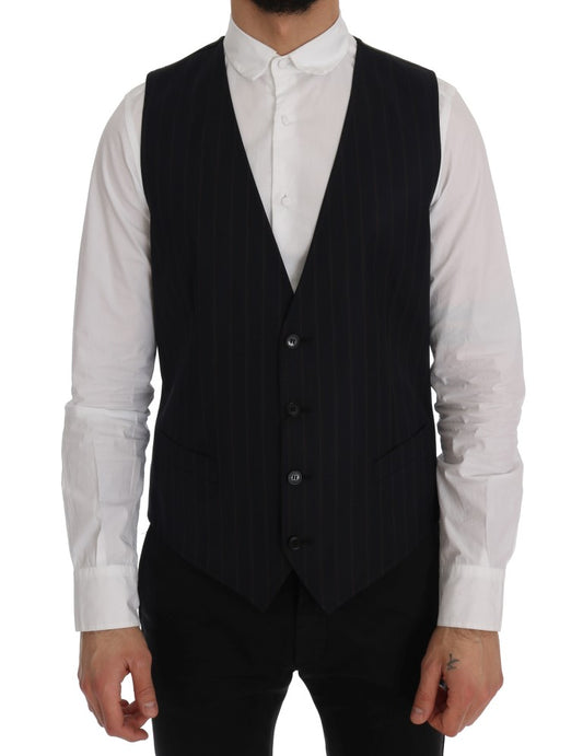 Dolce &amp; Gabbana Elegant striped wool blend vest