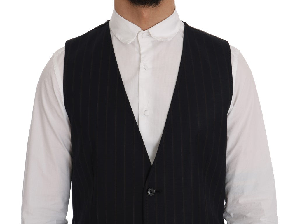 Dolce &amp; Gabbana Elegant striped wool blend vest