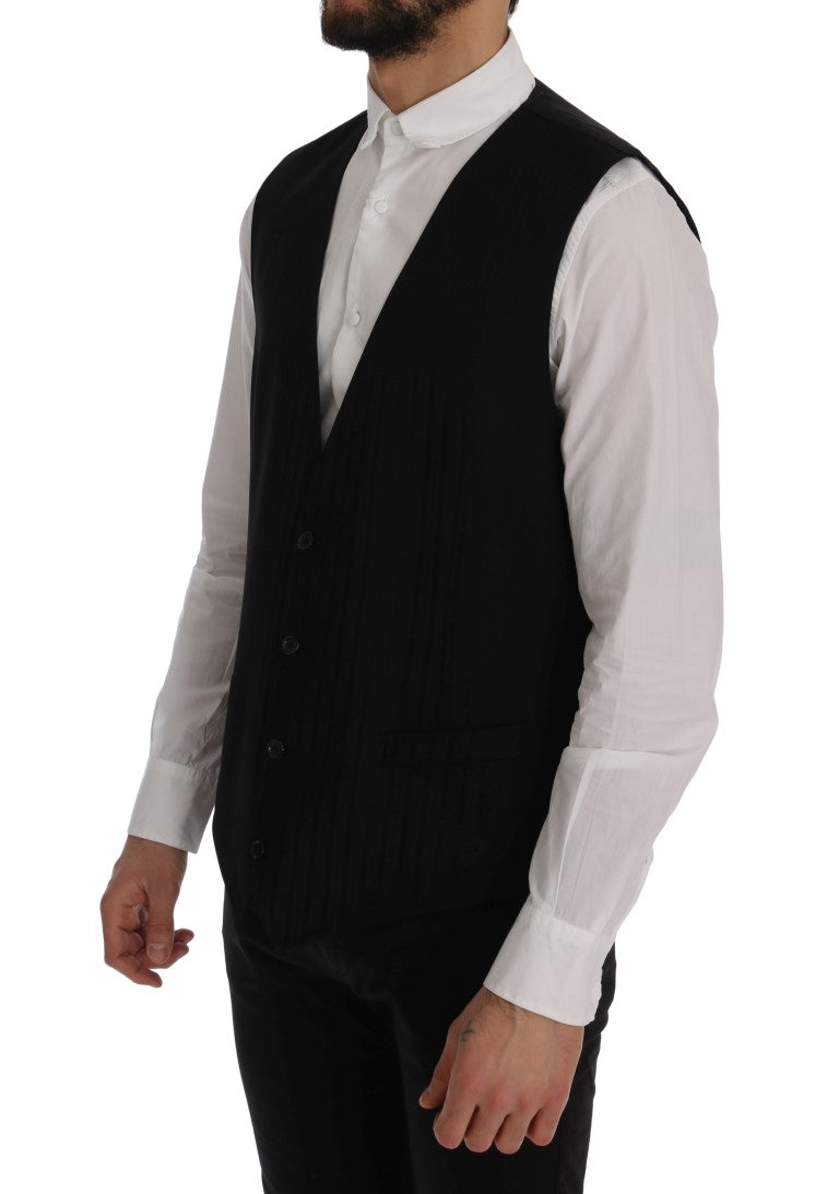 Dolce &amp; Gabbana Elegant striped wool blend vest