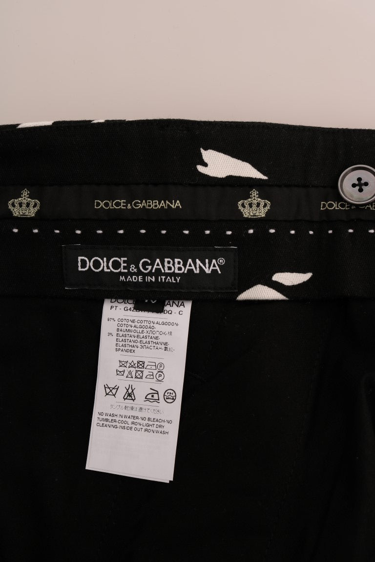 Dolce &amp; Gabbana Elegant Ankle Pants with Tree Pattern