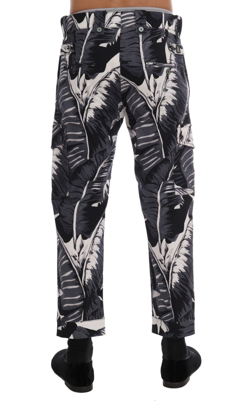 Dolce &amp; Gabbana Elegant Capri Pants with Banana Leaf Print