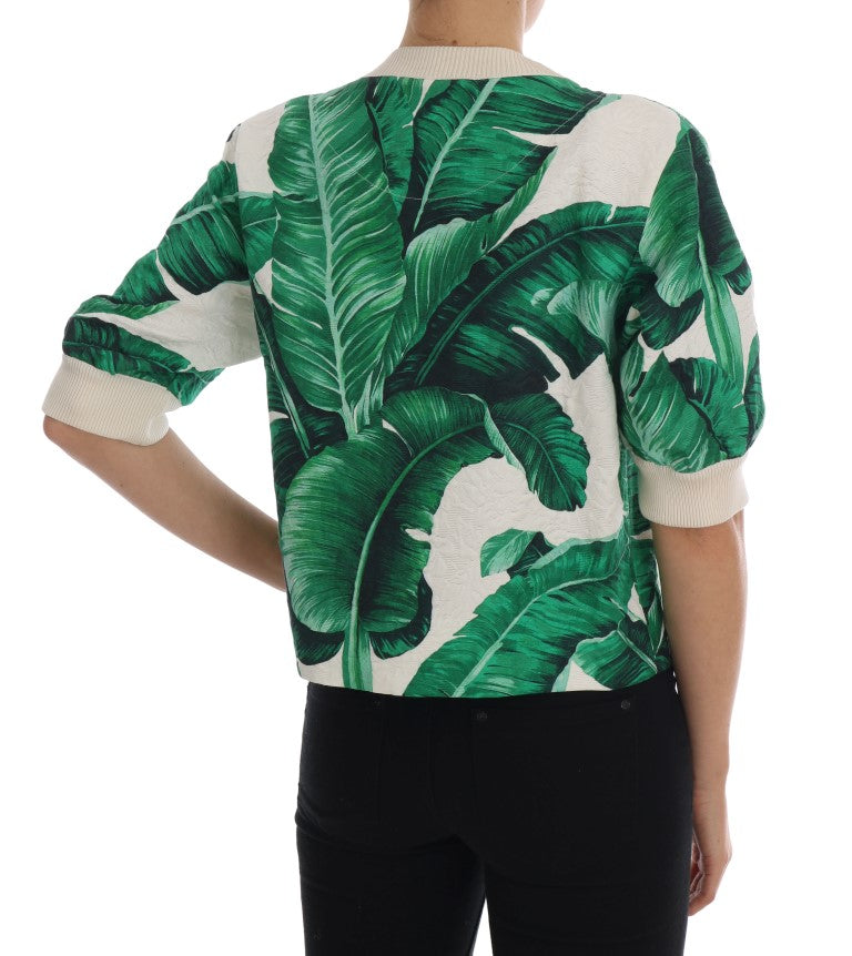 Dolce &amp; Gabbana Tropical Sequin Sweater - Lush Greenery Edition