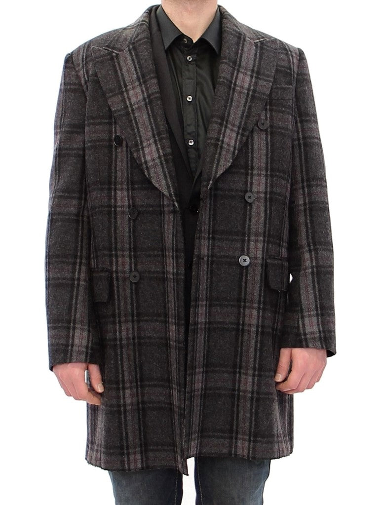 Dolce &amp; Gabbana Sicilia checked wool-blend coat