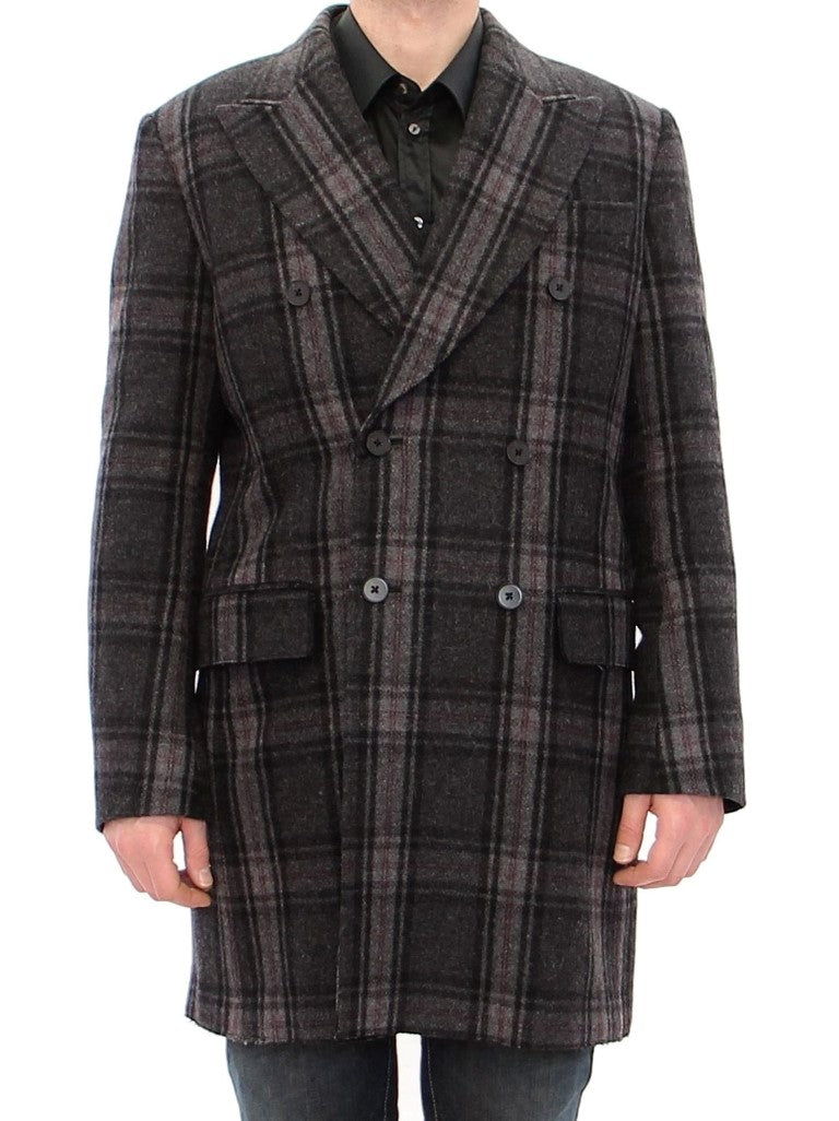 Dolce &amp; Gabbana Sicilia checked wool-blend coat