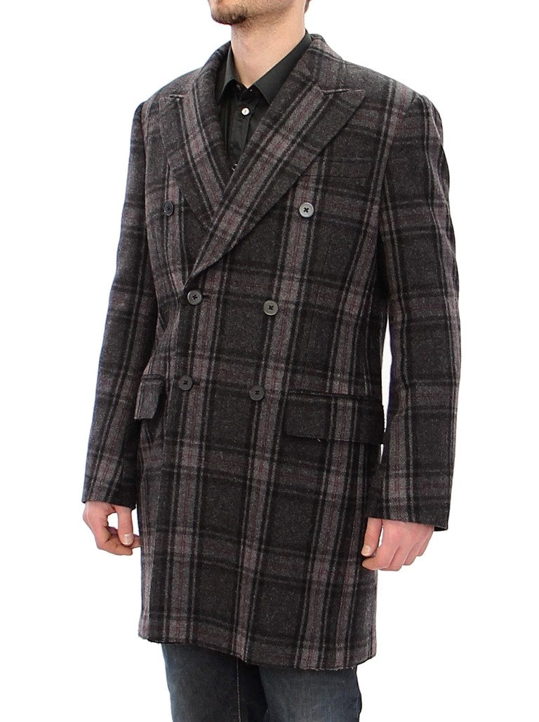 Dolce &amp; Gabbana Sicilia checked wool-blend coat