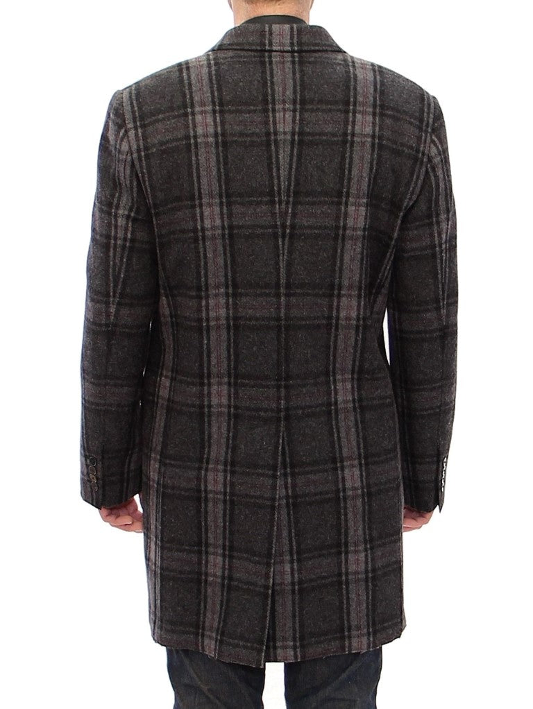 Dolce &amp; Gabbana Sicilia checked wool-blend coat