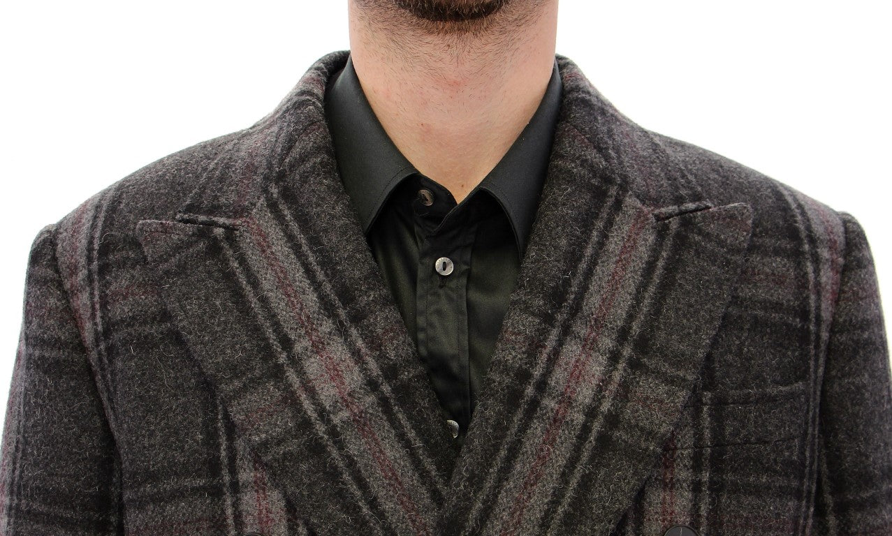 Dolce &amp; Gabbana Sicilia checked wool-blend coat