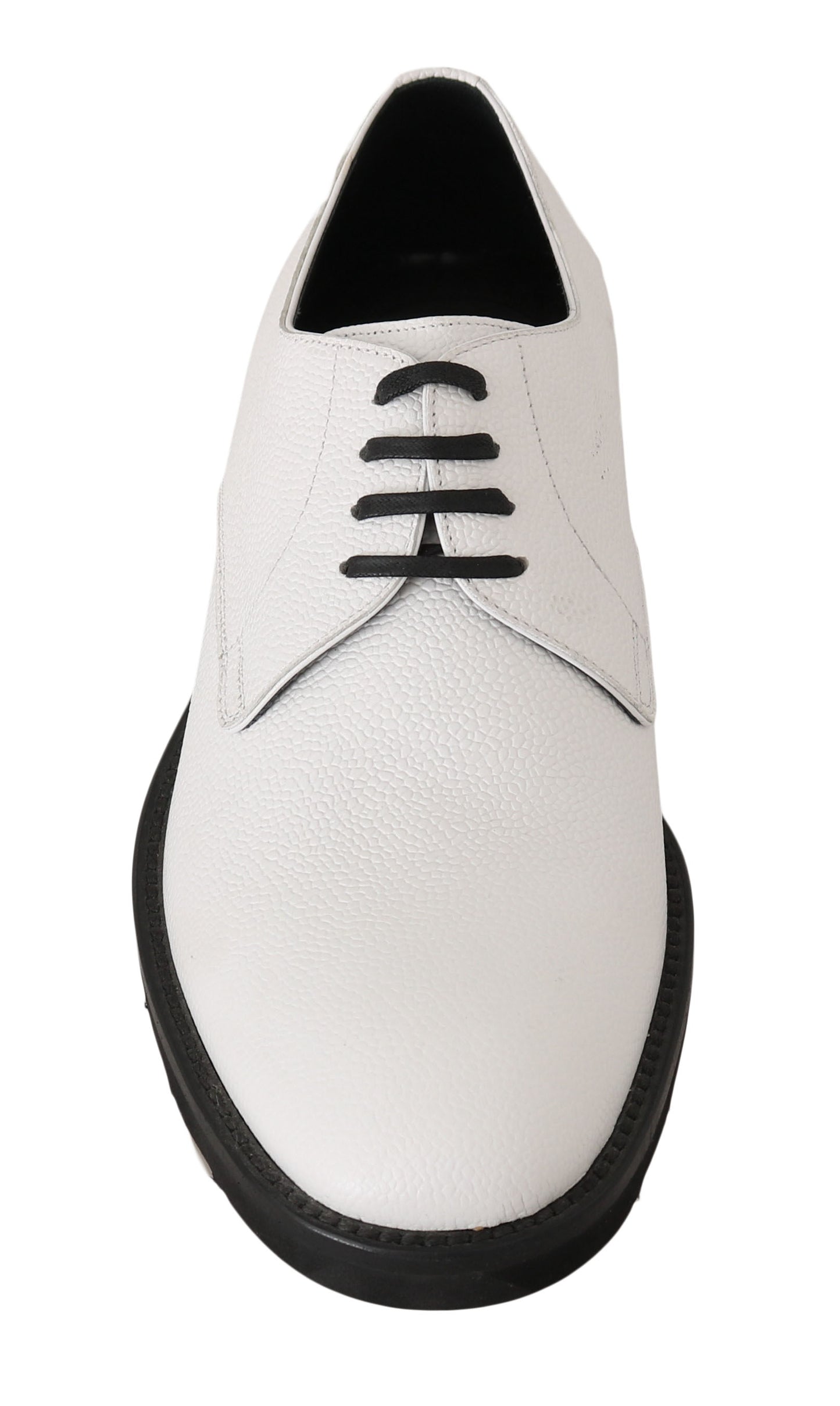 Dolce &amp; Gabbana Elegant White Formal Leather Shoes