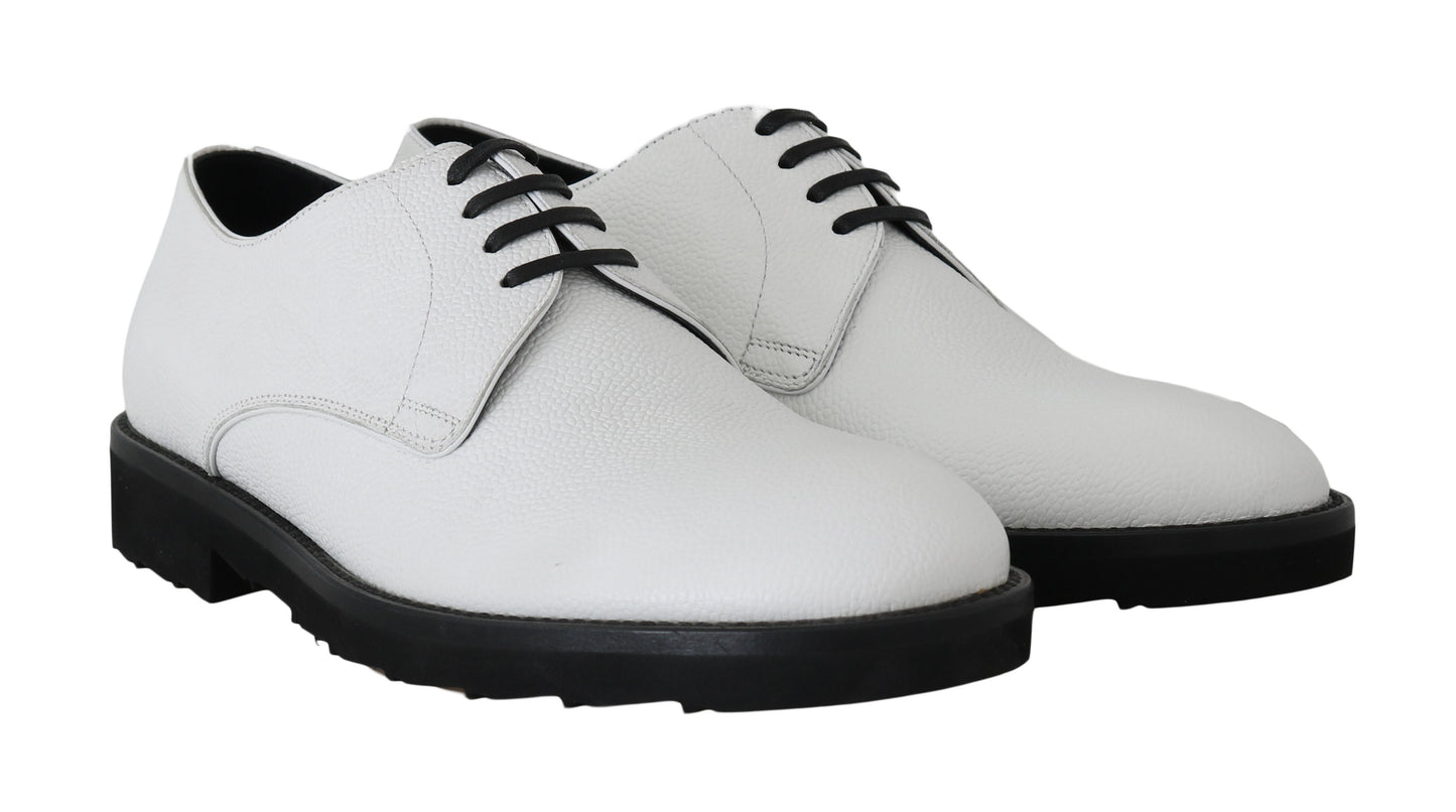 Dolce &amp; Gabbana Elegant White Formal Leather Shoes