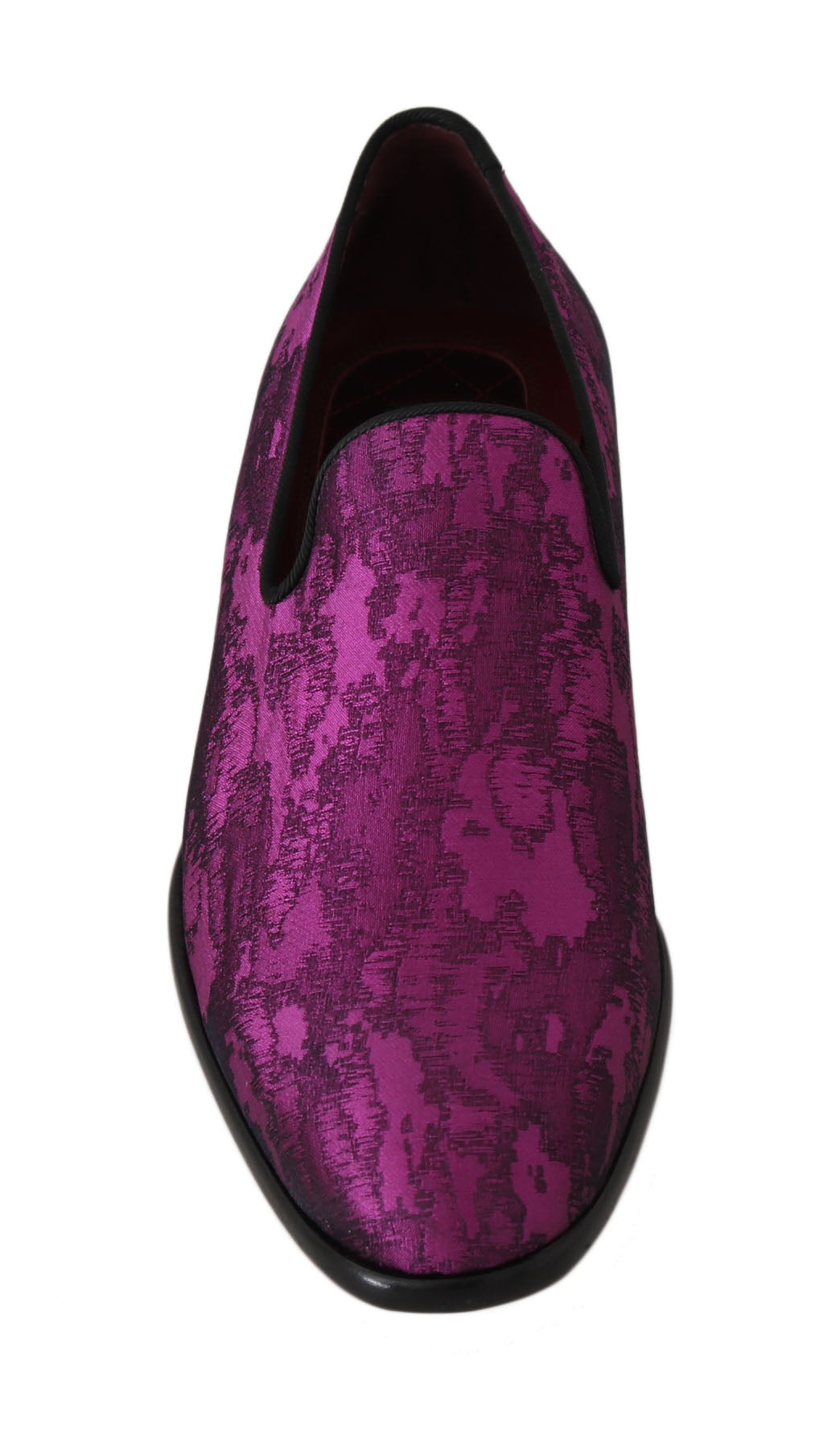 Dolce &amp; Gabbana Elegant Loafers in a Silk-Wool Blend in Purple