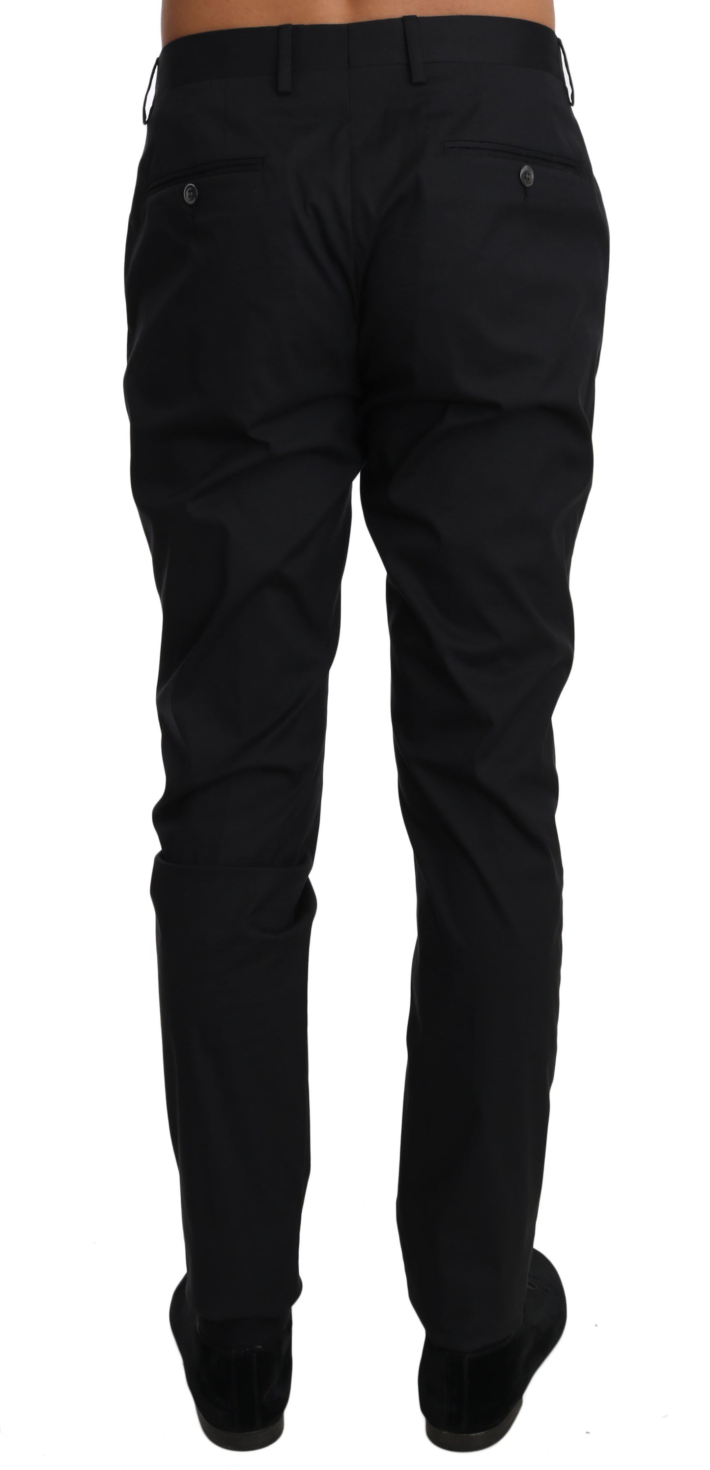 Dolce &amp; Gabbana Elegant black wool blend formal trousers