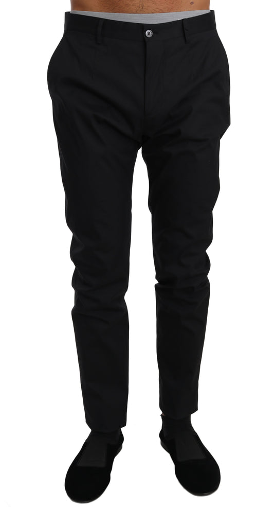 Dolce &amp; Gabbana Elegant black wool blend formal trousers