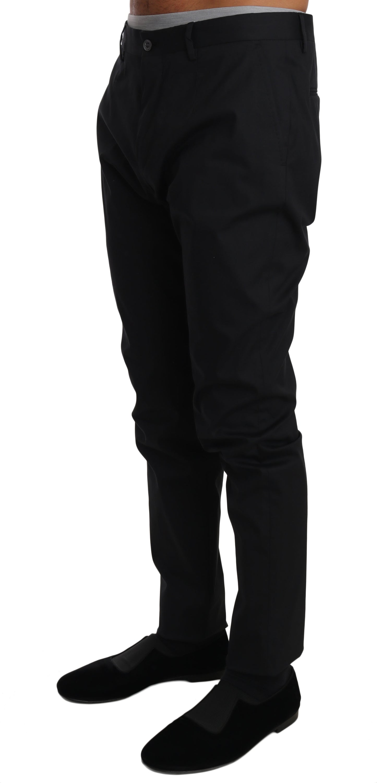 Dolce &amp; Gabbana Elegant black wool blend formal trousers