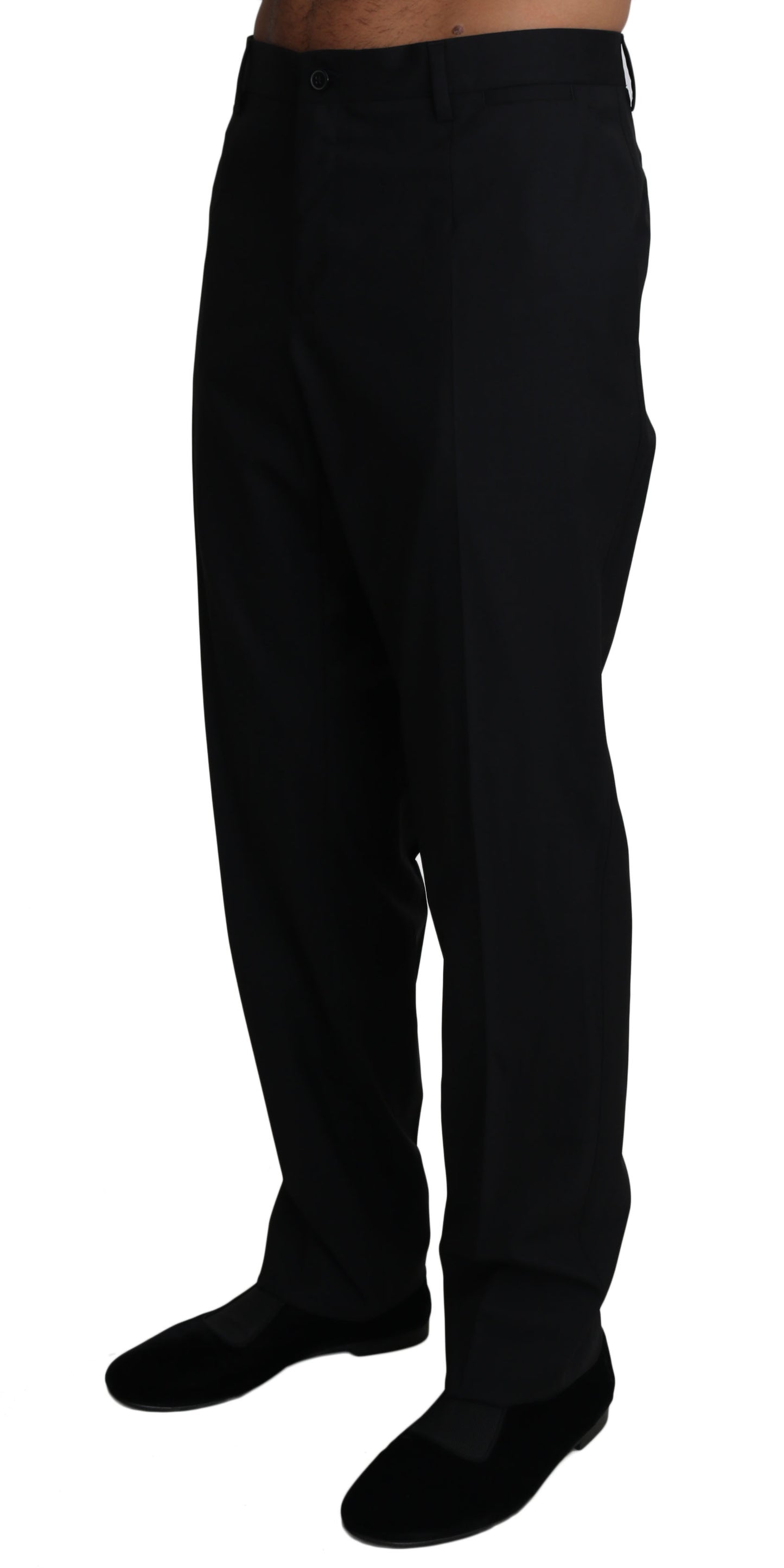 Dolce &amp; Gabbana Elegant black wool blend formal trousers