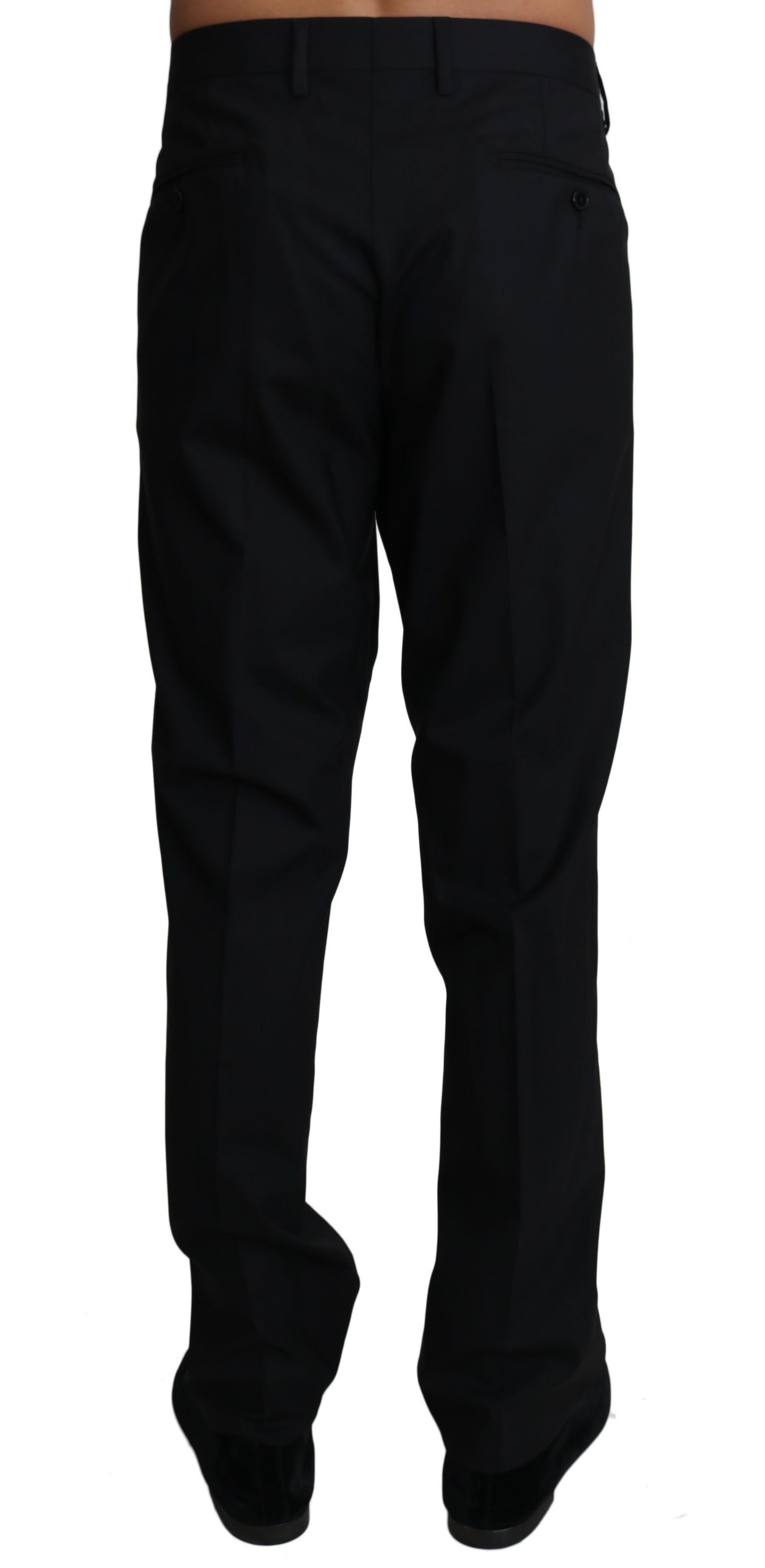 Dolce &amp; Gabbana Elegant black wool blend formal trousers