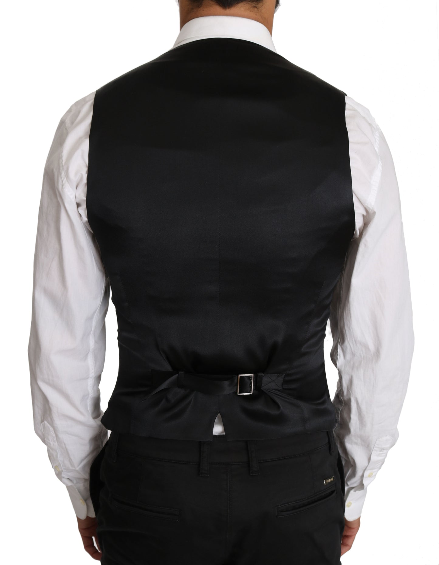 Dolce &amp; Gabbana Elegant double-breasted slim fit wool vest