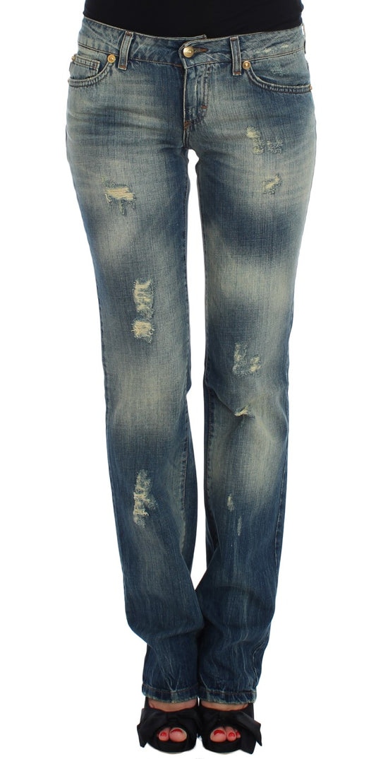 Cavalli Slim Leg Low Waist Denim