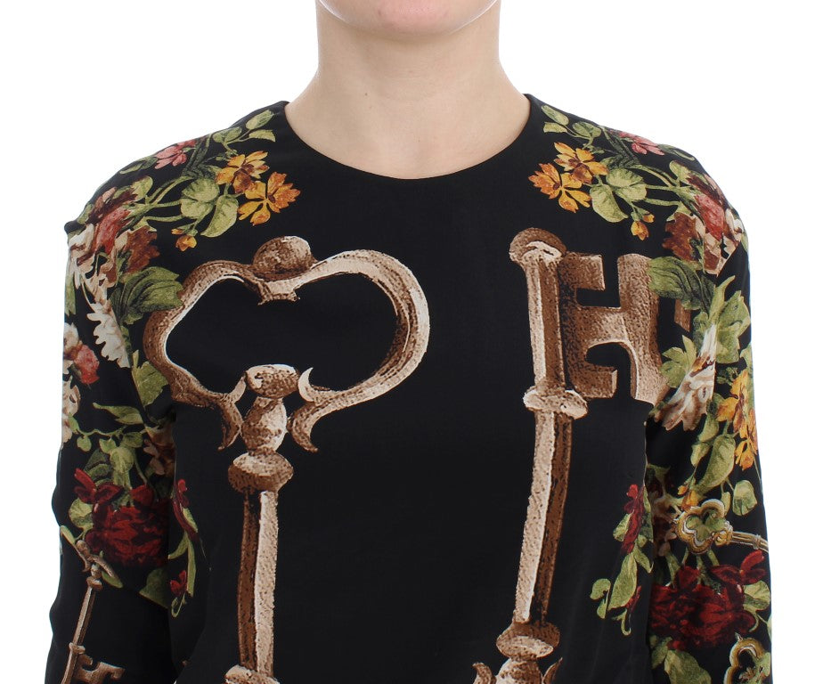 Dolce &amp; Gabbana Elegant silk blouse with medieval print