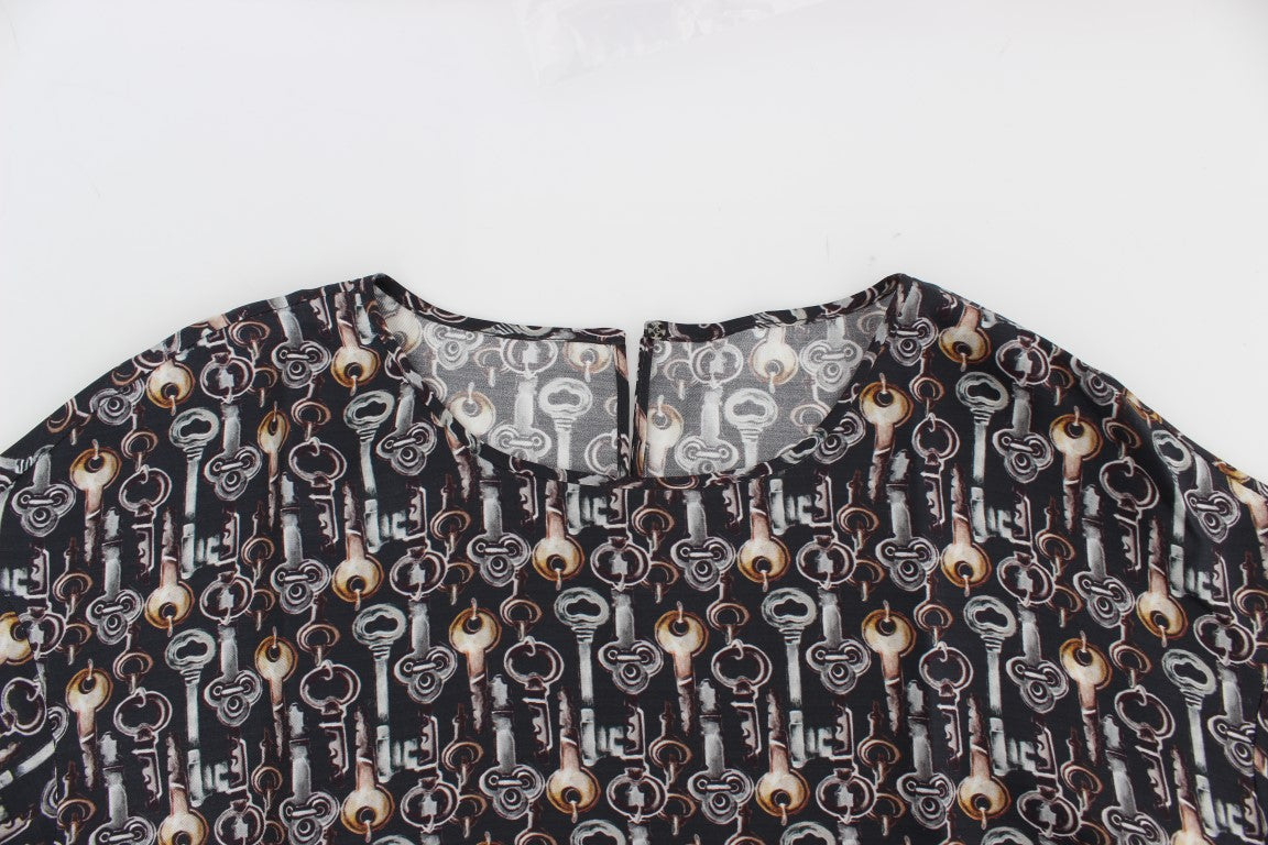 Dolce &amp; Gabbana Enchanted Sicily silk blouse with key print