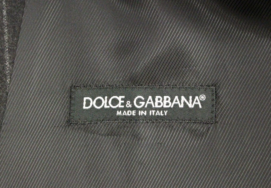 Dolce & Gabbana Schlichte graue gestreifte Wollweste