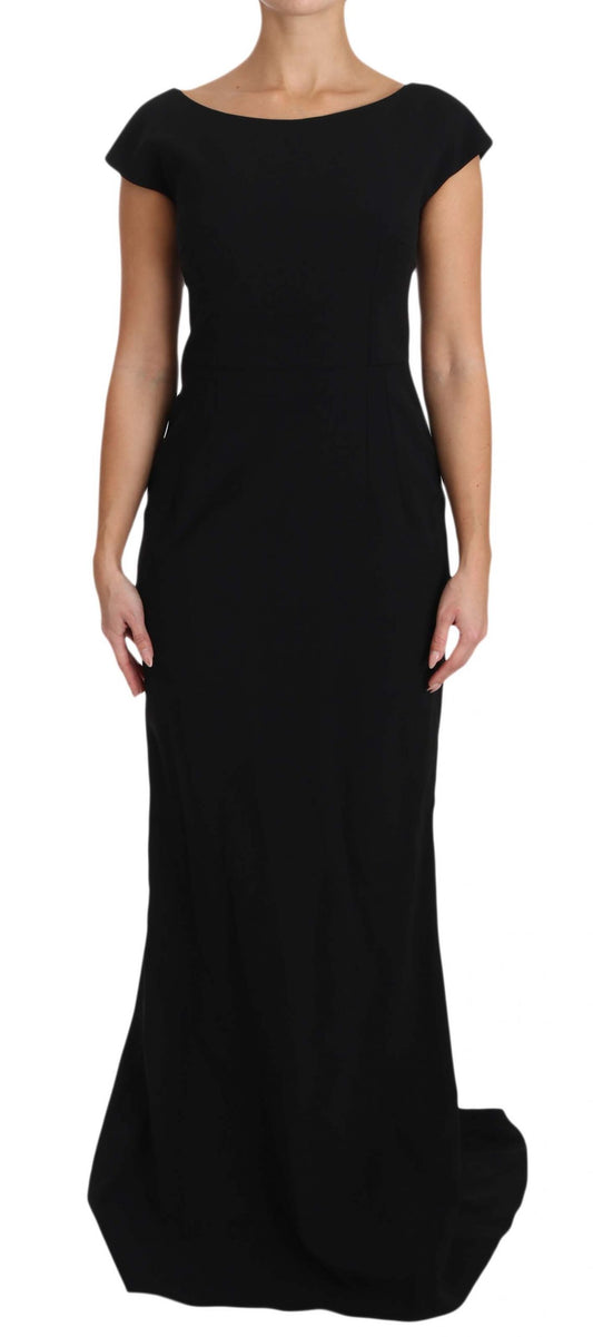 Dolce & Gabbana Elegantes Schwarzes Maxi-Etuikleid