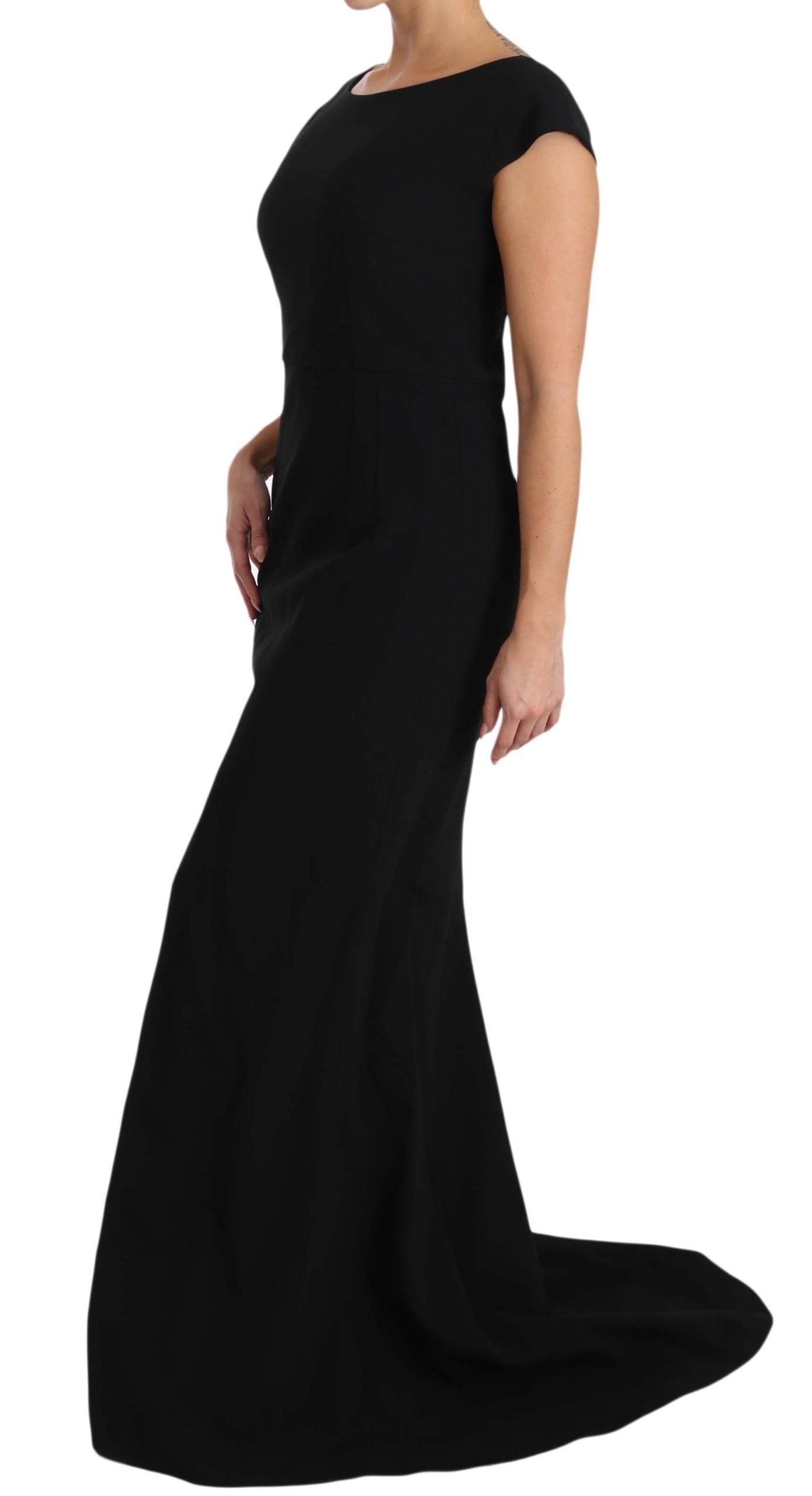 Dolce & Gabbana Elegantes Schwarzes Maxi-Etuikleid