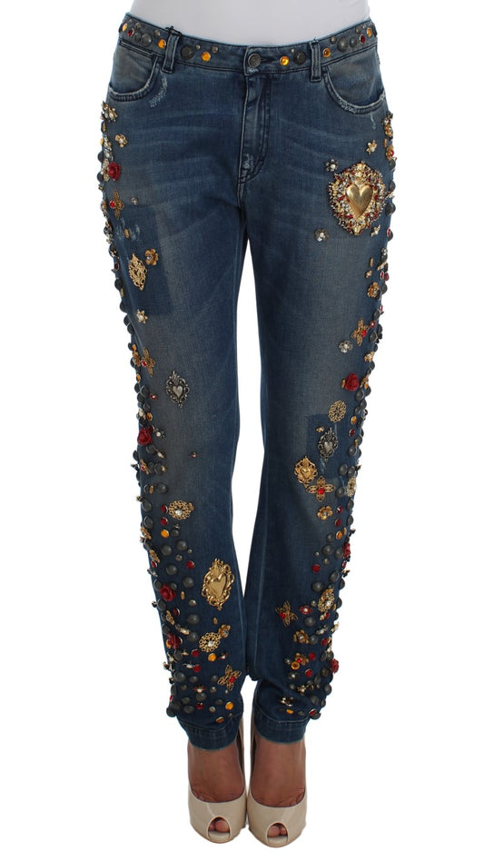 Dolce &amp; Gabbana Enchanted Sicily Embellished Boyfriend Jeans