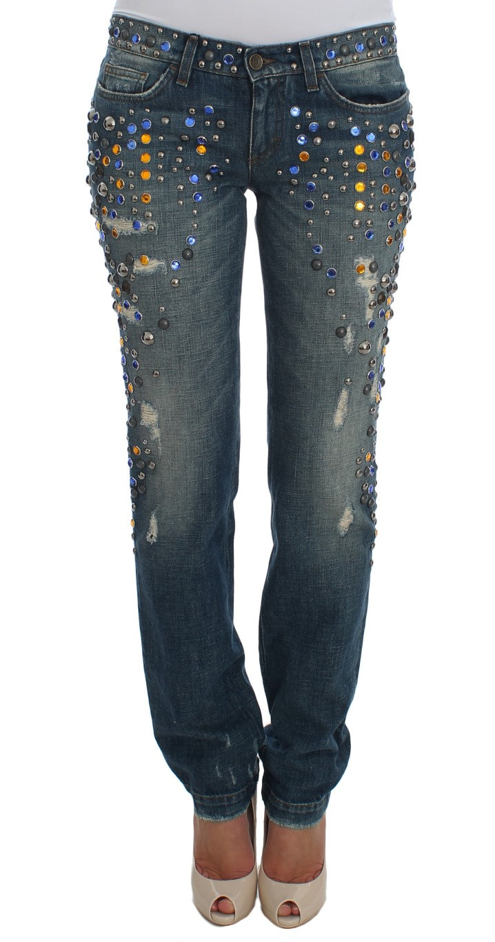 Dolce &amp; Gabbana Enchanted Sicily Jeans with Crystal Embellishment