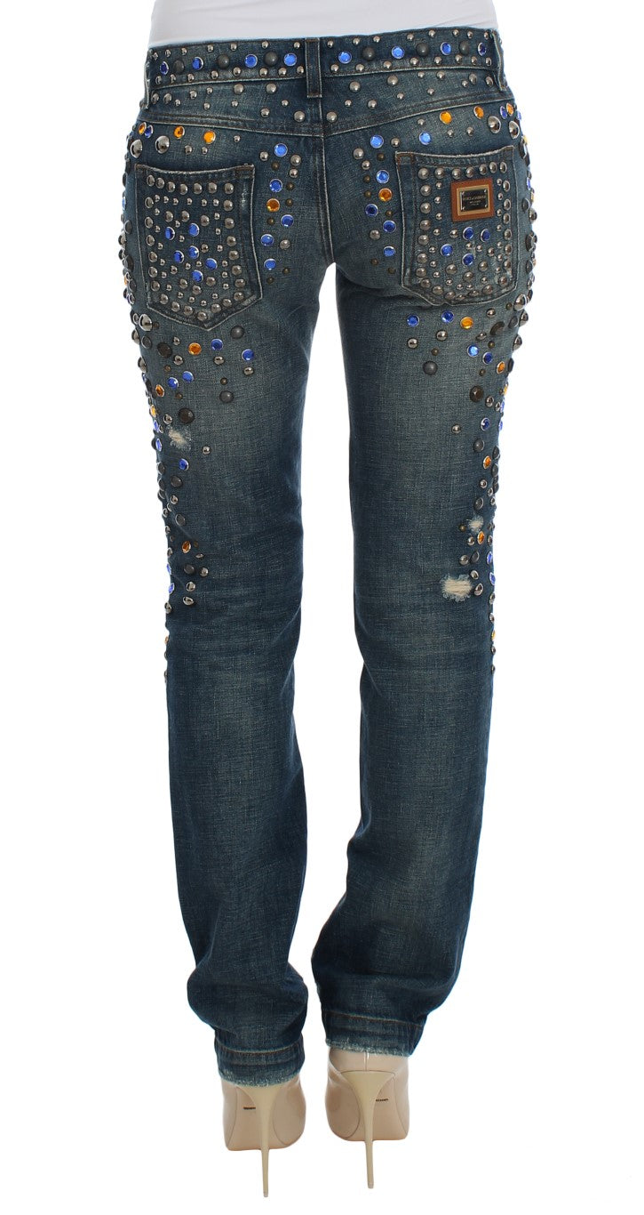 Dolce &amp; Gabbana Enchanted Sicily Jeans with Crystal Embellishment