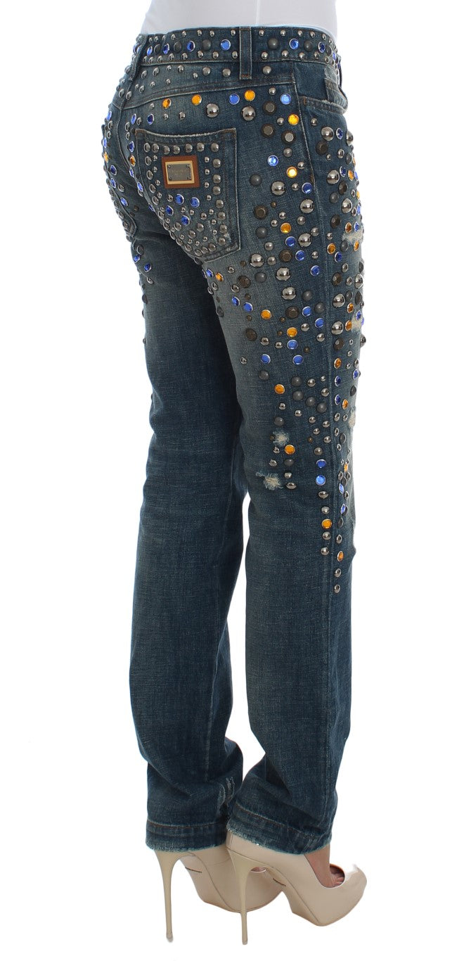 Dolce &amp; Gabbana Enchanted Sicily Jeans with Crystal Embellishment