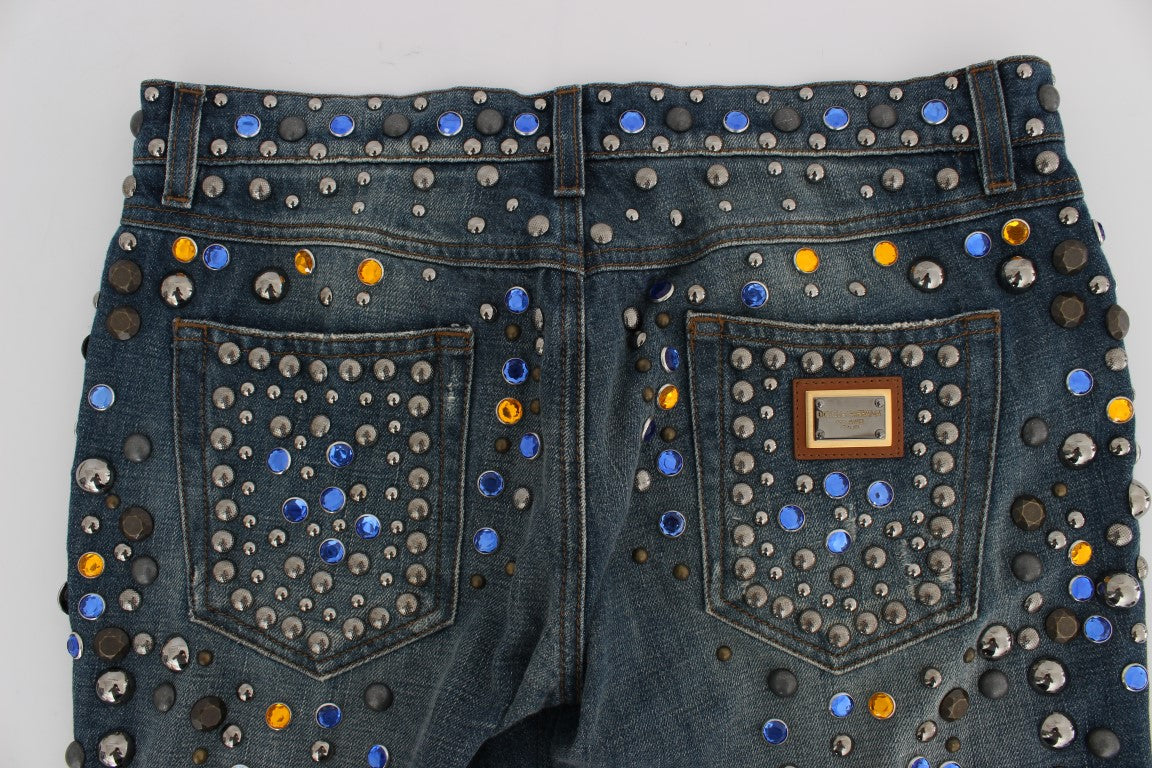 Dolce &amp; Gabbana Enchanted Sicily Jeans with Crystal Embellishment