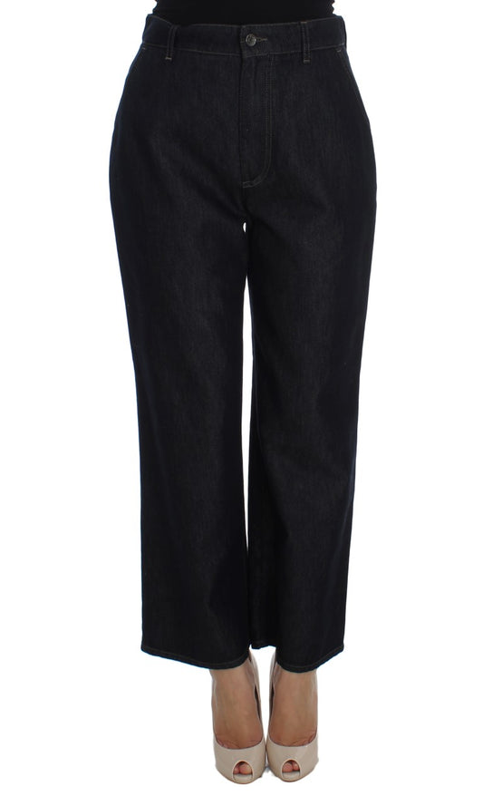 Dolce &amp; Gabbana Chic high-waisted flared jeans in dark blue